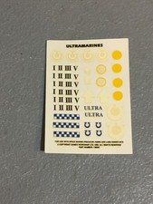 BAGG TRANSFERS TRANSFER WARHAMMER 40K SPACE MARINES ULTRAMARINES SHEET GW