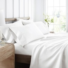 Double-Brushed Microfiber Queen Sheet Set 4 Piece   Oeko-TEX Certified Ultra ...