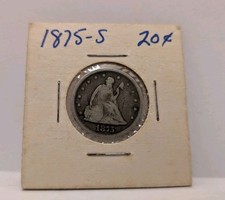 1875 S Silver Twenty Cent Piece 20C Twenty Cent Estate Sale Find! Rare Key Date