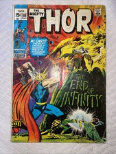THOR 188 VG+ 1970s Marvel comic book Origin of Infinity LOW GRADE