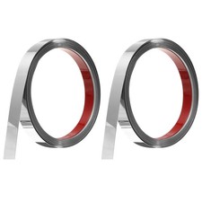 2pcs Stainless Steel Wall Molding Trim, 10Ft x 0.59 Inch, Mirrored Silver