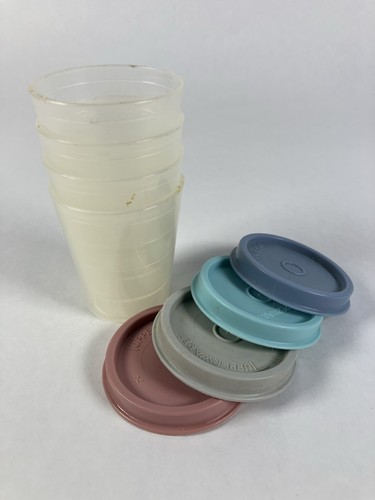VTG Tupperware Midgets Containers, Set Four,Country Pastels - Picture 4 of 6