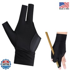 Pool Glove Left Hand Billiards Glove Three Finger Pool Cue Gloves Breathable Ela