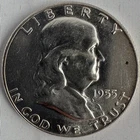 1955 Franklin Silver Half Dollar 50c AU/BU Coin Uncirculated Philadelphia Mint