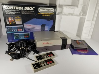 ¤ Nintendo Nes Control Deck Console System ¤ In Box Controllers Wires Work Mario