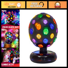 Rotating LED Disco Ball Light - Dazzling Neon Party Decor - 11" Dance Supplies