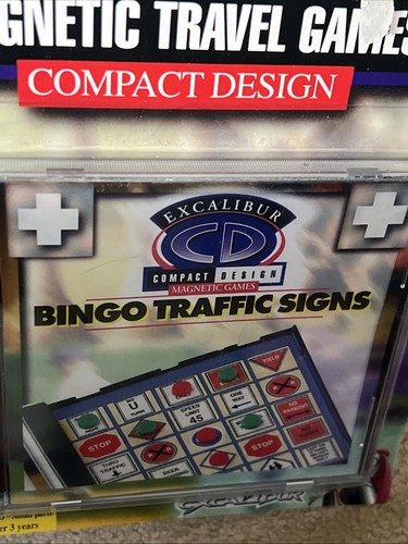 Bingo Traffic Signs Travel Sights Magnetic Travel Games By Excalibur New CD Case - Picture 6 of 6