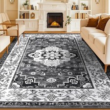 Enyhom Vintage Living Room Rug, 160 x 230cm Large Shaggy Soft Bedroom Area