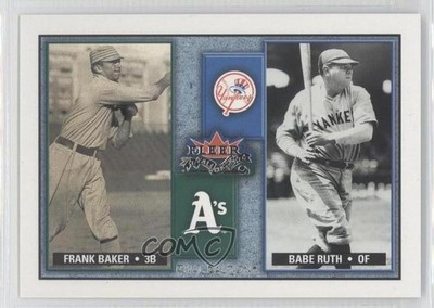 2002 Fleer Fall Classic Rival Factions Home Run Baker Frank Babe Ruth HOF y7x