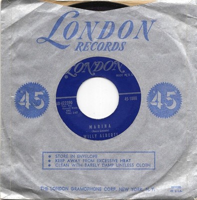 ALBERTI, Willy  (Marina)  London 1888 =  SUPER VINTAGE MINT record