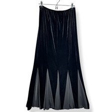 Y2K MSK Maxi Skirt Size 6 Velvet Chiffon Whimsigoth Witchy Vamp Fairy Grunge