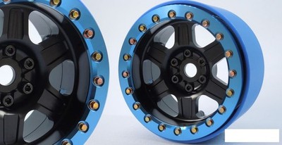 SSD 2,2'' Challenger PL Beadlock Wheels SCHWARZ BLAU SSD00435 für Pro Line Reifen