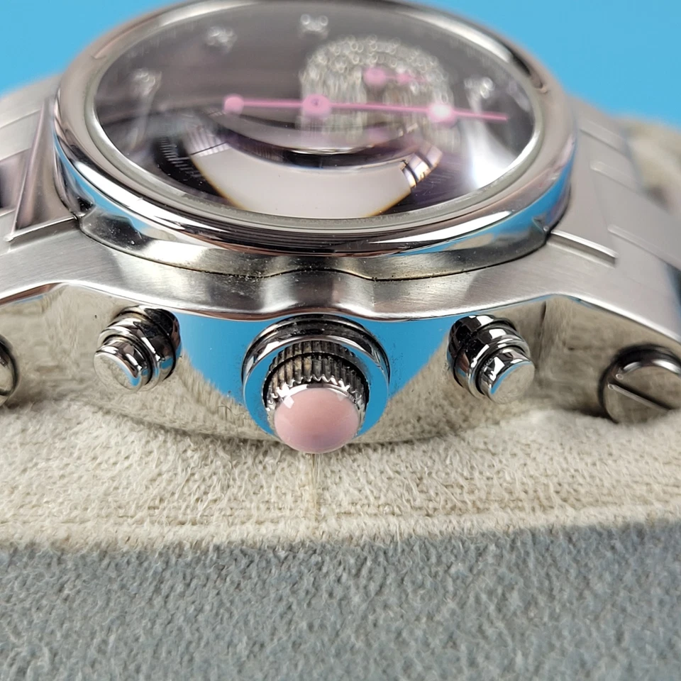 Reloj suizo Renato Beauty diamante cronógrafo esfera negra mop G15211 Foto 4 de 4