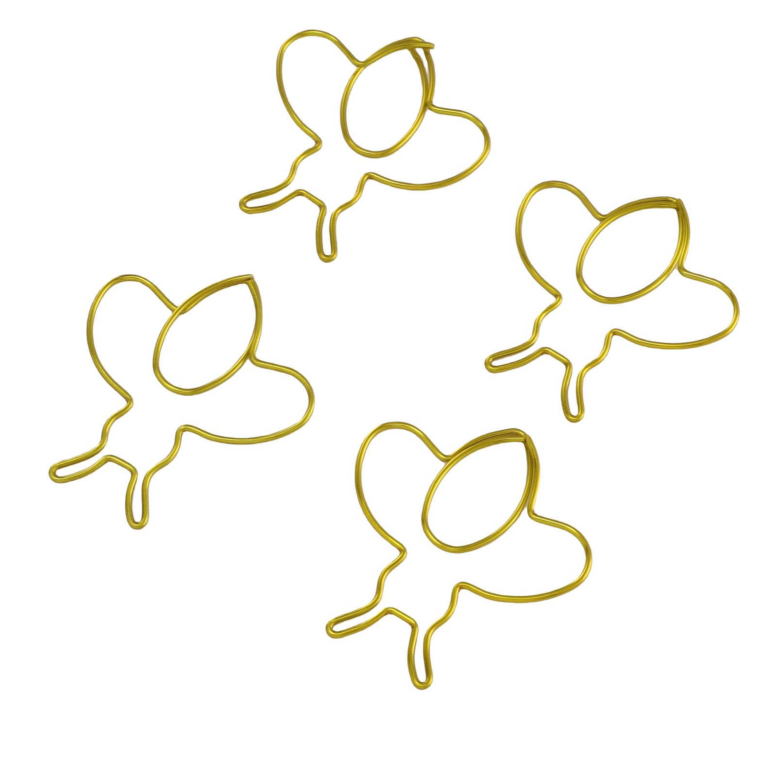 80Pcs Cartoon Bee Paper Clips Cute Shaped Fun Bookmarks With Transparent Box Sch