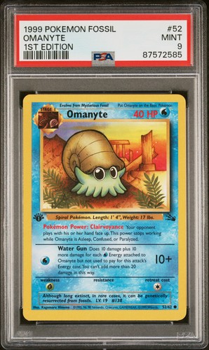 Omanyte (1st Edition) graded PSA 9 for sale on eBay