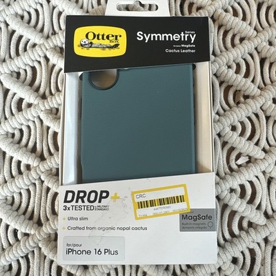 OtterBox Symmetry iPhone 16 Cactus Leather Case  Mag Safe - Sagebrush (Green)