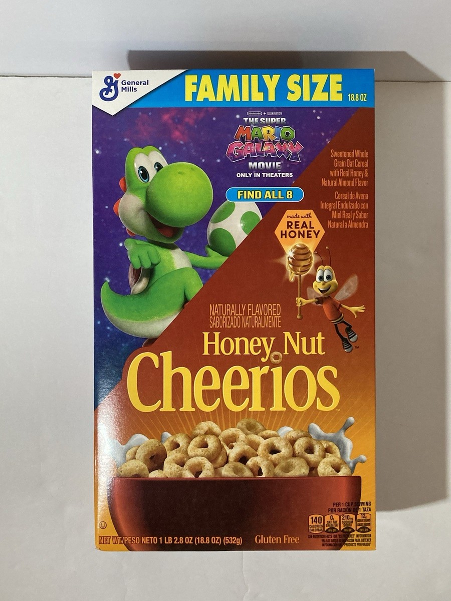 Super Mario Galaxy Yoshi Honey Nut Cheerios (FAMILY SIZE) | eBay