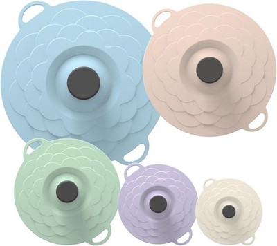 Microwave Splatter Cover, 5 Sizes Reusable Heat Resistant Suction Lids Fits