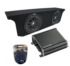 2007-2018 Jeep Wrangler JK Unlimited Kicker Comp C12 Dual 12 Sub Box CXA8001 Amp