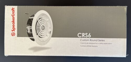 SpeakerCraft CRS6 Zero 6-1/2" In-Ceiling Speaker - Single Speaker    NEW! - Afbeelding 1 van 4