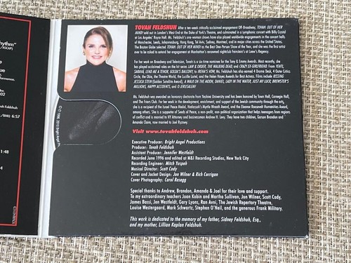 SIGNED Tovah: Out of Her Mind! Tovah Feldshuh 1996 Original Cast Recording CD - Picture 3 of 6
