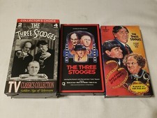 LOT 4 THE THREE STOOGES VHS Tapes Simply Hilarious 3 EPISODES Tape 1985 Columbia
