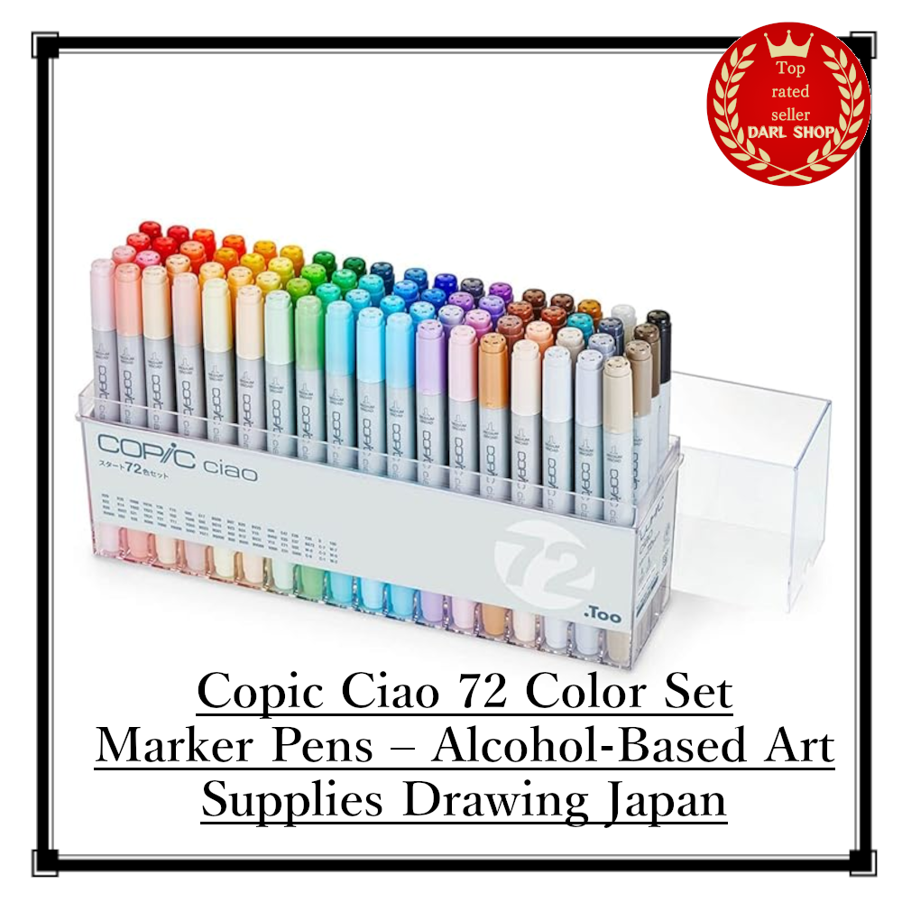 Copic Ciao 72 Color Set Marker Pens – Alcohol-Based Art Supplies