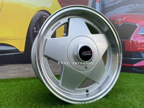 4 x 15 Inch 4x100/4x108 Borbet Style Silver Wheels: Fits For Honda Nissan