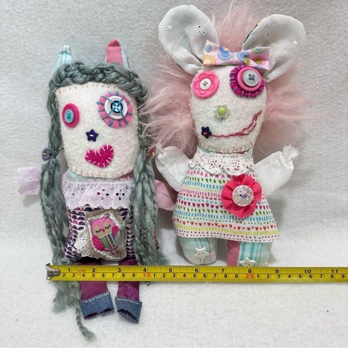 Fairy Forest Friends: Whimsical Handmade Doll Duo for Besties, lace & embroidery - Picture 5 of 8
