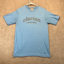 Clarion University Vintage T Shirt Adult XS / Youth XL Blue Made in USA SOFFE