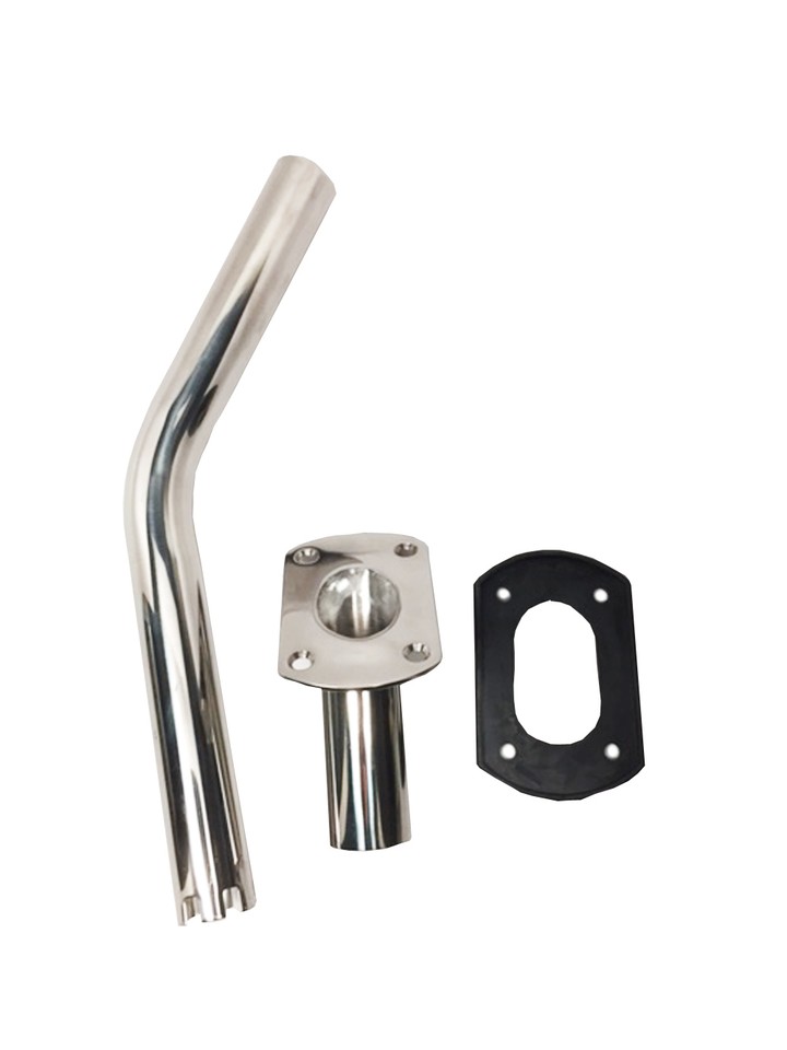 Porte-cannes à Pêche Amovible En Acier Inox 316 Pactrade Marine - Pour Rail 1 1/4'' à 2'', 2 Pièces