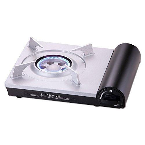 Iwatani Gas Cassette Stove Eco Premium CB-EPR-1 Silver Save Energy 16% JAPAN DHL - Picture 2 of 6