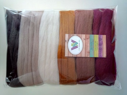 Assorted Colours *100% Merino Wool Tops for Wet & Dry Felting, Packs of 60 grams - Picture 185 of 250