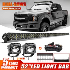 52 Roof Led Light Bar2x3 Led Pods Kit For 2015-2023 Ford F150 F250 F350 F450 52 Roof Led Light Bar2x3 Led Pods Kit For 2015-2023 Ford F150 F250 F350 F450
