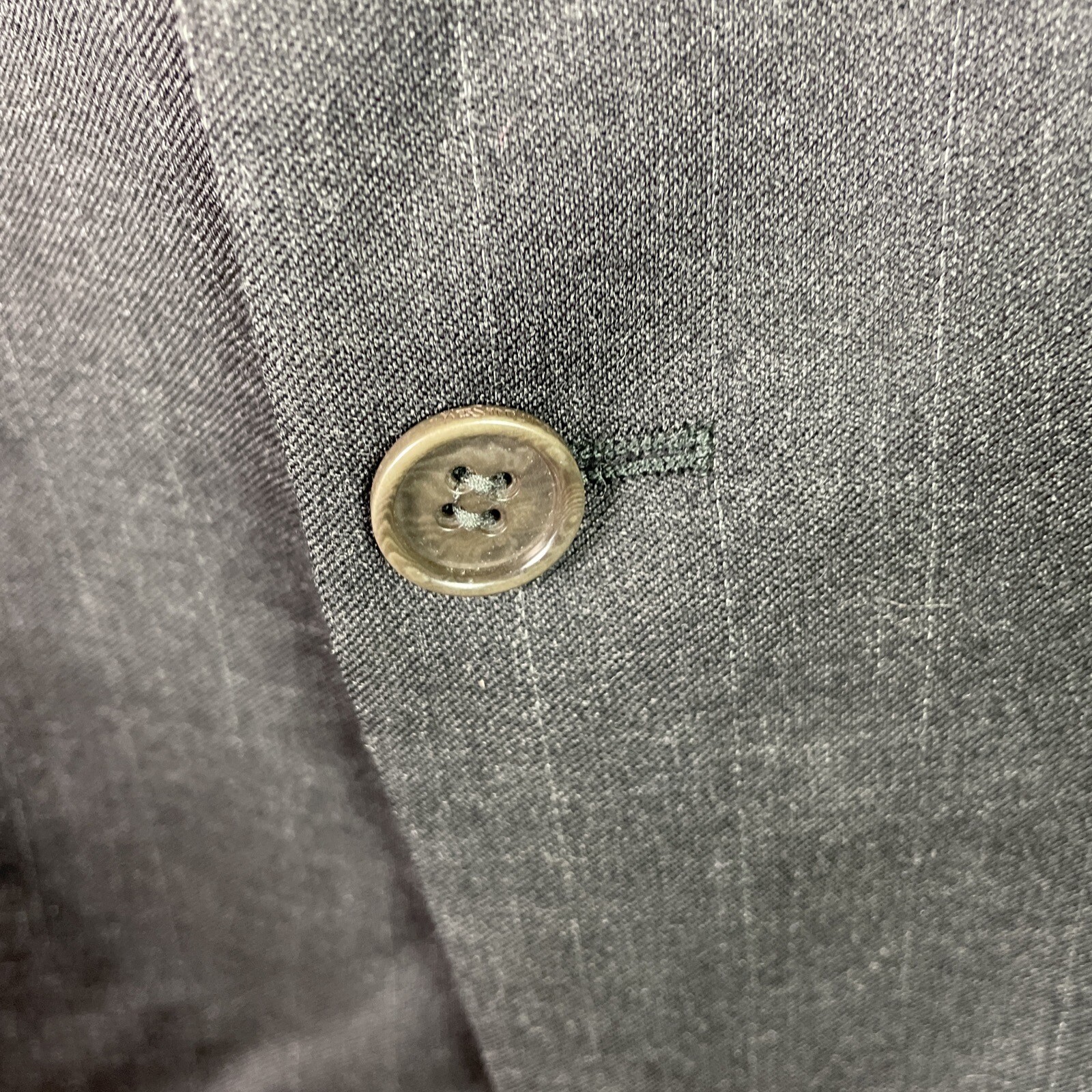 Giacca Yves Saint Laurent uomo taglia 48 pura lana nuova tuta blazer nero gessato