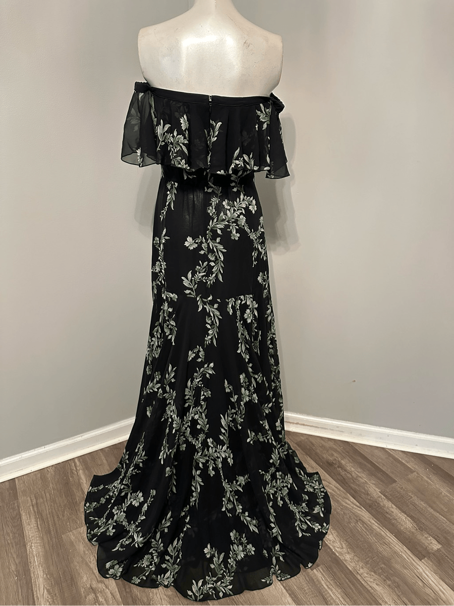 GIAMBATTISTA VALLI Floral Halterneck Maxi-Dress - Black