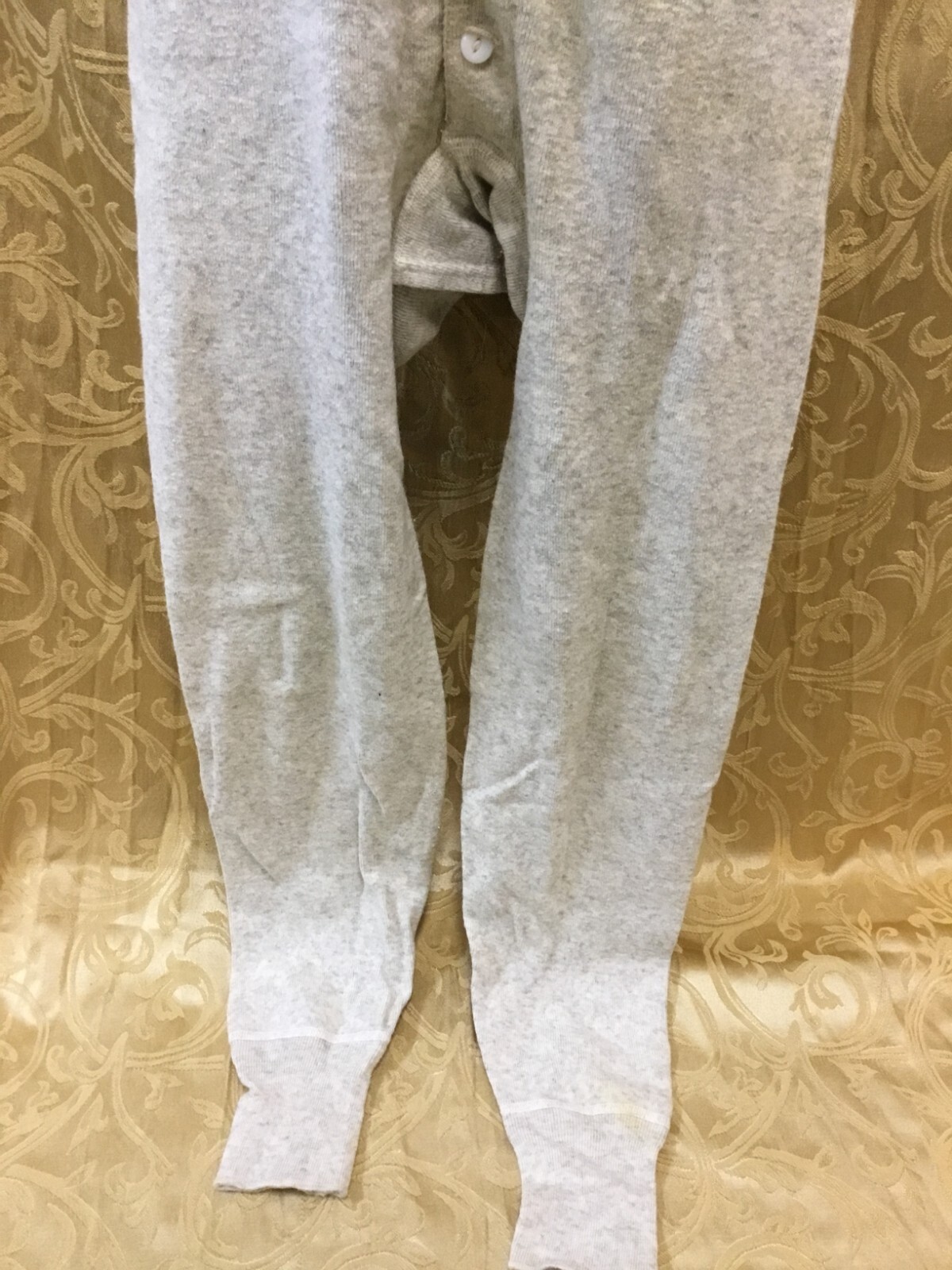 Vintage wool UNION SUIT Faith LONG JOHNS one piece ML clean rear flap