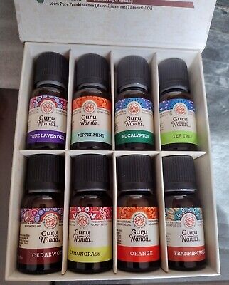 Gurunanda Essential Oils Therapeutic Grade Essential Oil Set 8