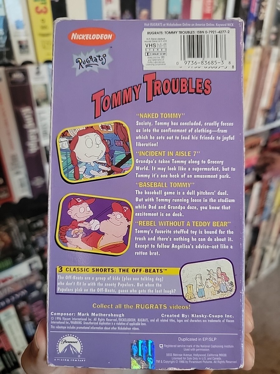 Rugrats Tommy Troubles 1998 VHS Rare Hard To Find Original Release