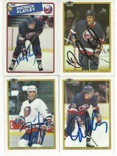  1990-91 Bowman #115 Doug Crossman Signed Hockey Card NY Islanders