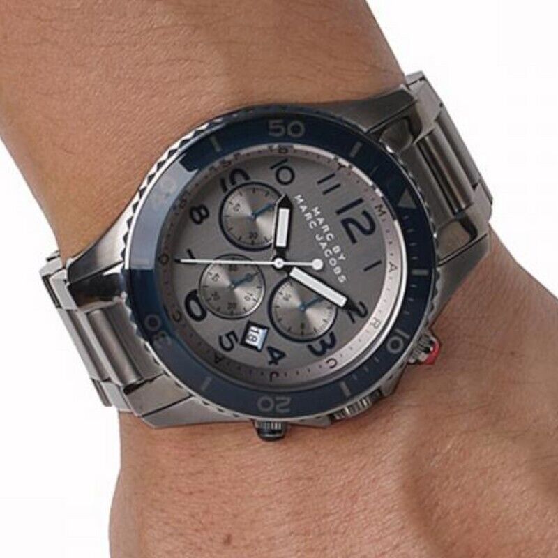 Marc Jacobs Rock Chronograph Grey Stainless Steel Men Watch Marc Jacobs Rock Chronograph Grey Stainless Steel Men Watch