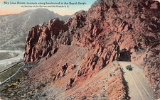 Denver Rio Grande Railroad Vista Sky Line Drive Tunnel Oldtimer Vtg Postcard B8