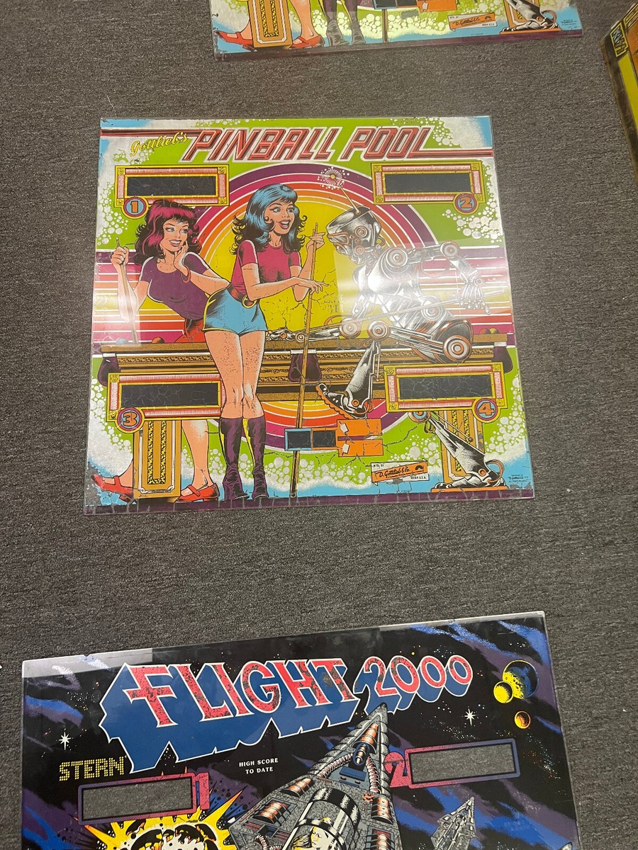 PINBALL POOL Pinball BACKGLASS by GOTTLIEB 1979 | eBay