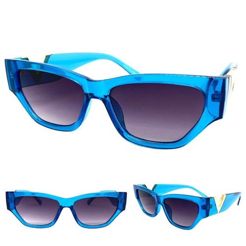 Nuevo Exajerado Clásico Elegante Moderno Retro Ojos de Gato Gafas Sol Moda Azul - 第 1/6 張圖片