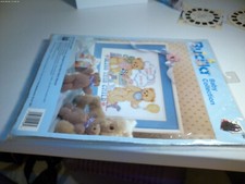 Bucilla Baby Record Stamped Cross Stitch Kit 41198 GOD BLESS BABIES