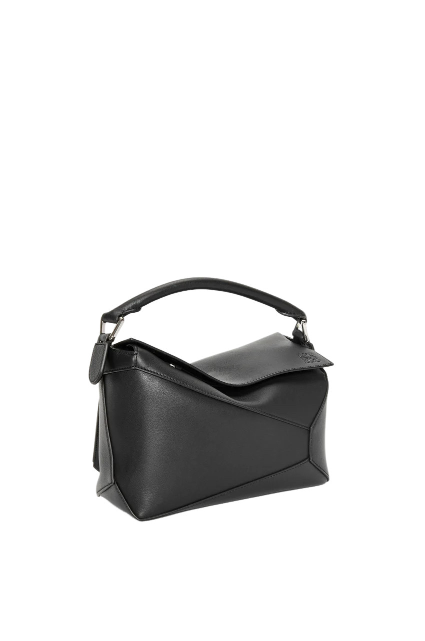LOEWE Puzzle Small Edge $3850 Black Leather Handbag New & Authentic