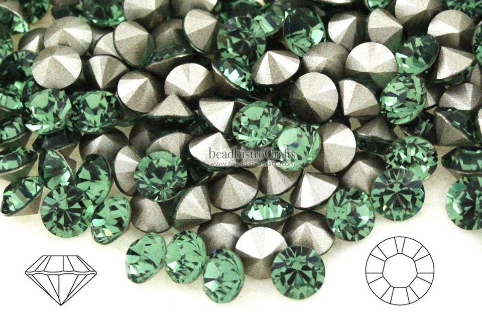 16pcs - crystal SS29 chaton - * - 6mm - Erinite - foiled Rhinestone ...