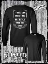 If You Can Read This, The B*tch Fell Off Route 66 Long Sleeve T-Shirt Biker USA