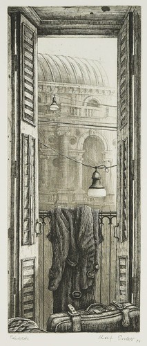 R. ESCHER (*1936), Ankunft in Vicenza, 1981, Rad. Surrealismus Reisen 1970-1989 - Picture 4 of 8