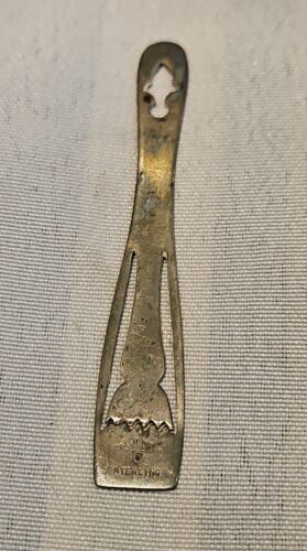 RARE ENGLISH ANTIQUE 1906 STERLING SILVER BOOKMARK free shipping
